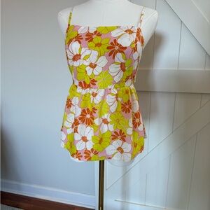 Sanctuary Floral Camisole - Pink, Green, Orange
